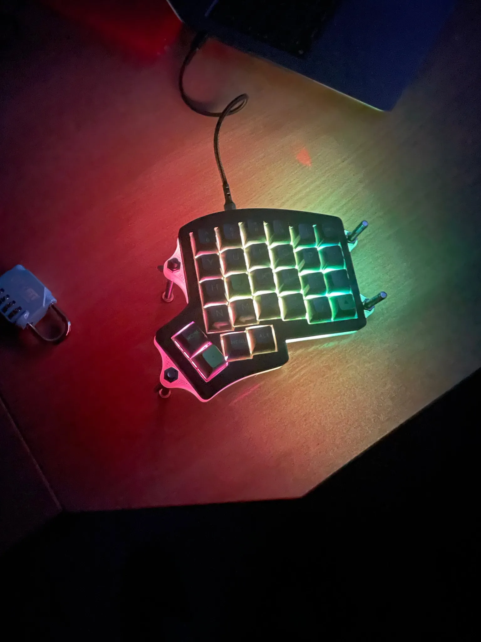 Iris keyboard picture from above